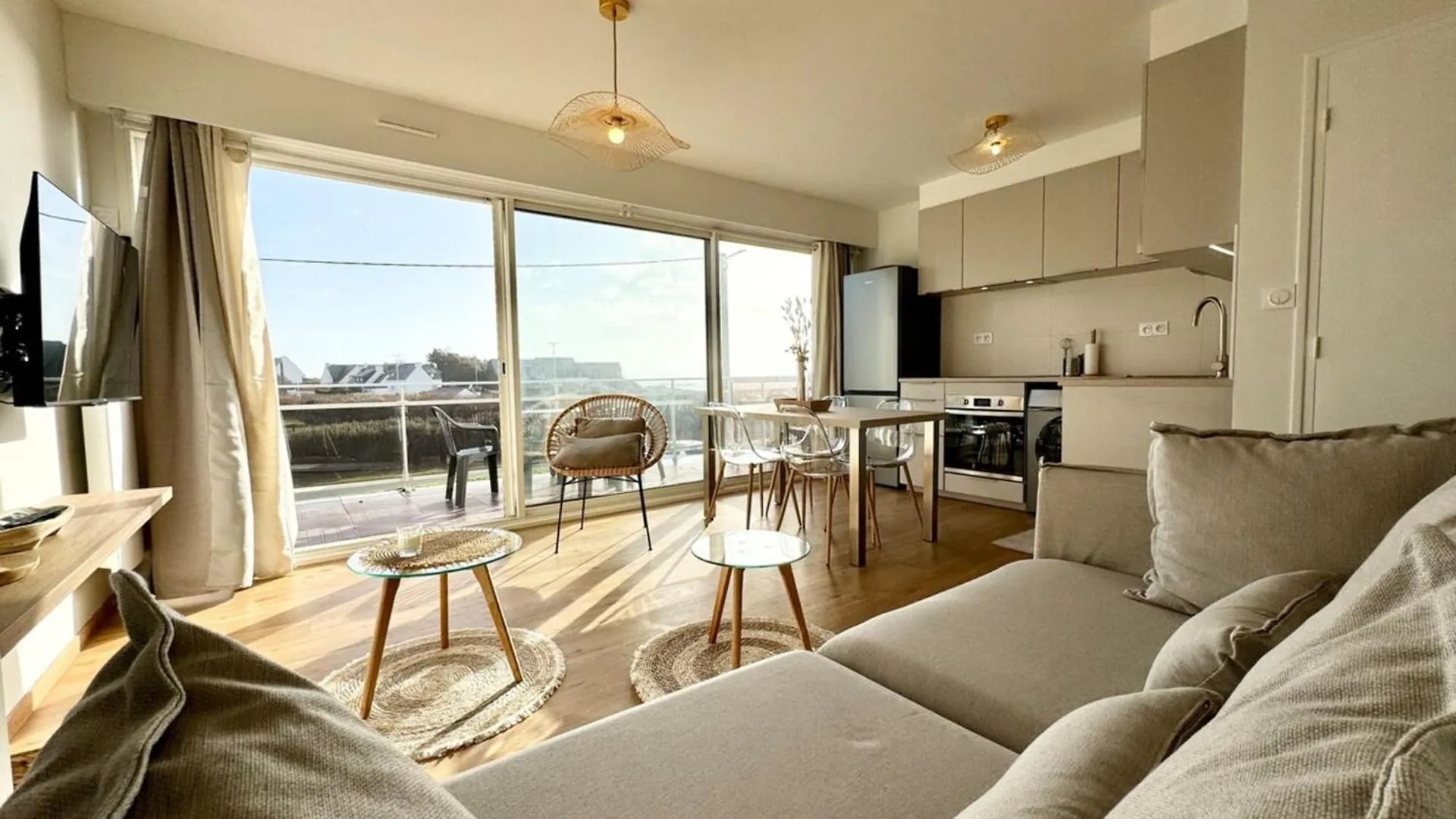 Magnifique ! T3 Les Pieds Dans L'Eau Vue Mer Ploemeur Appartement